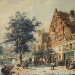 Buildings along the canal